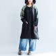 new oversize patchwork green prints cotton outwear pockets 2021 fall casual coats